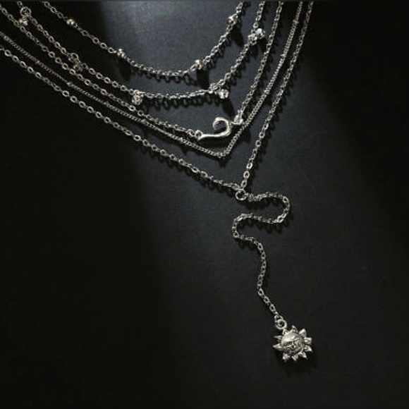 🍭$5 Boho Sun 5 Layer Necklace - Picture 2 of 2